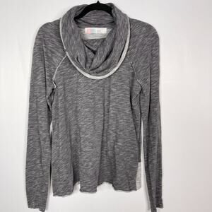 Free People Beach One Size Gray Heather Cowl Neck CocoonLong Sleeve Top Tunic OS
